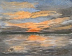 Jindra Cadil - "Lake Sunset" - 24 x 30 - Acrylic