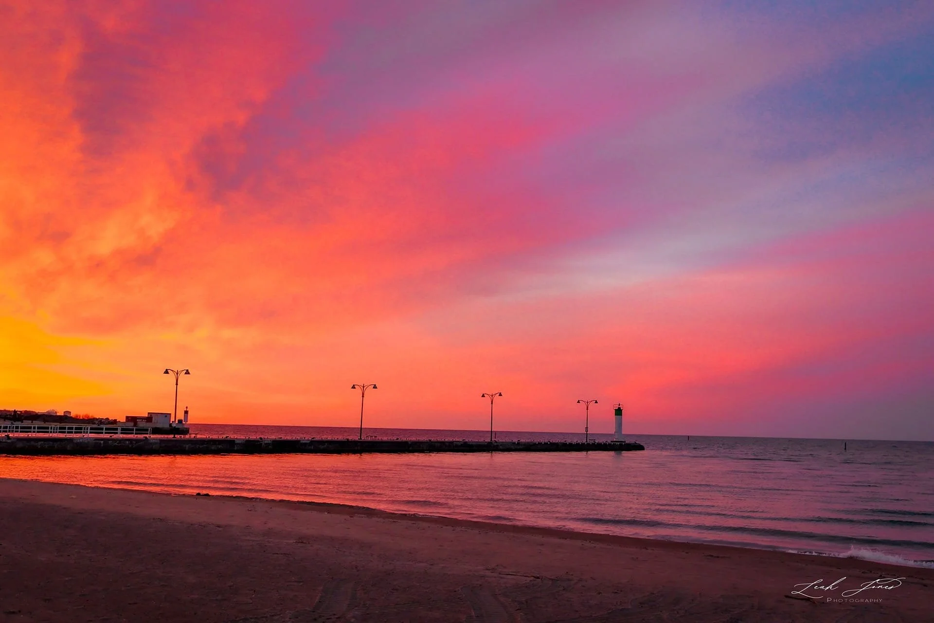 Leah Jones - "Brush Strokes across the Morning Sky" - Oshawa Pier