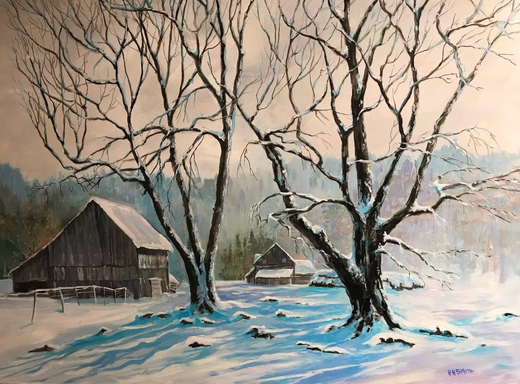 Hildy Smith - "Winters Silence" - 18 x 20 - Canvas