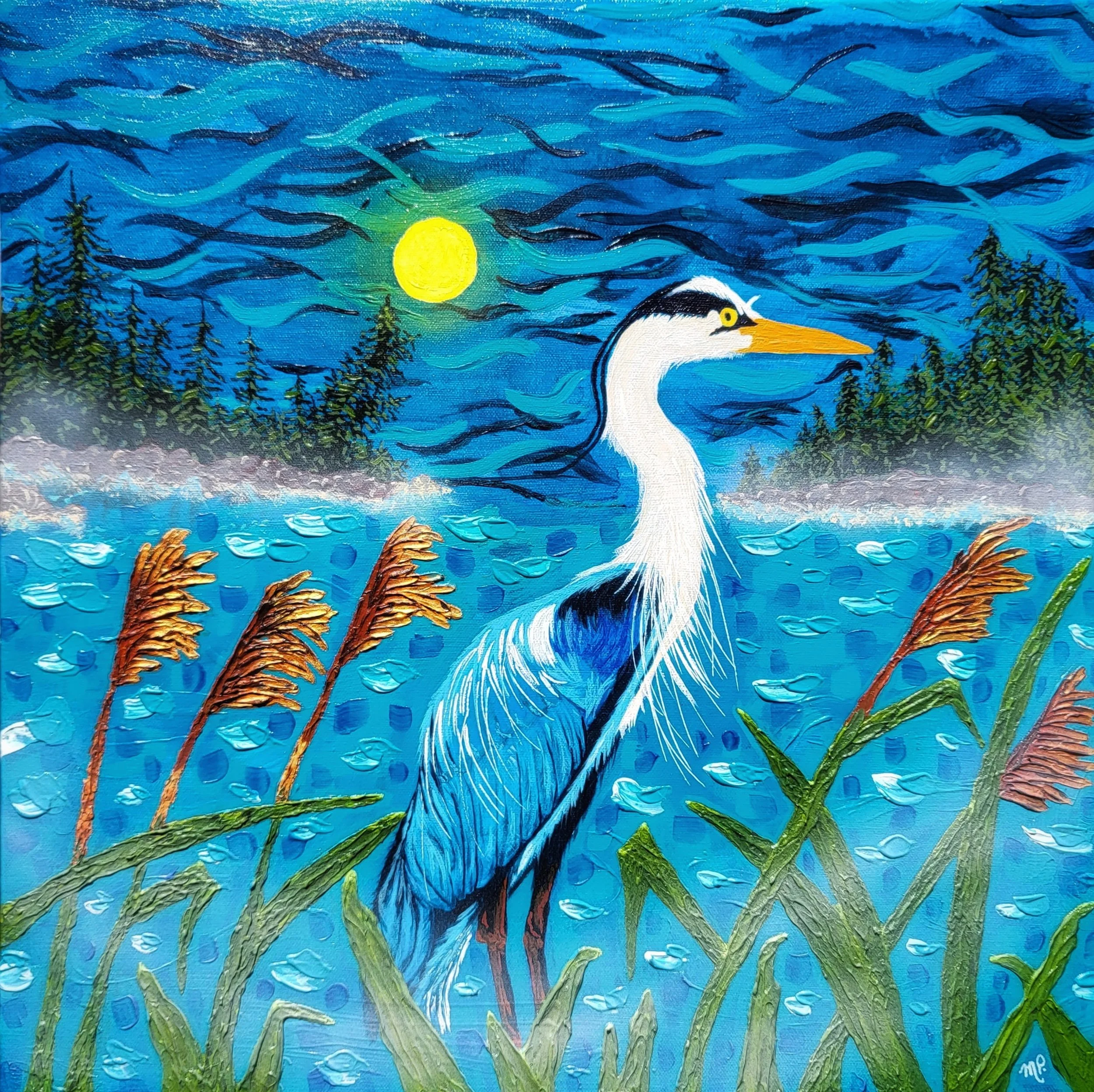 Michelle Pashko - "Night Shift" - 20 x 20 - Acrylic Gallery Wrapped Canvas