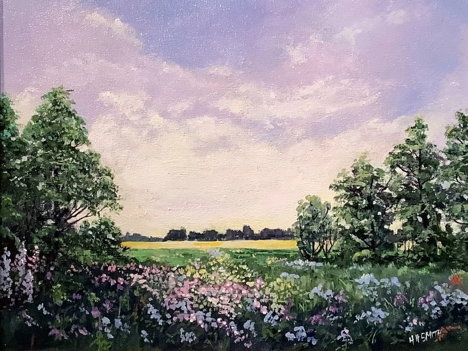 Hildy Smith - "Field of Flowers" - 16 x 18 - Framed