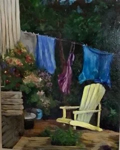 Jindra Cadil - "Yellow Chair" - 24 x 30 - Acrylic