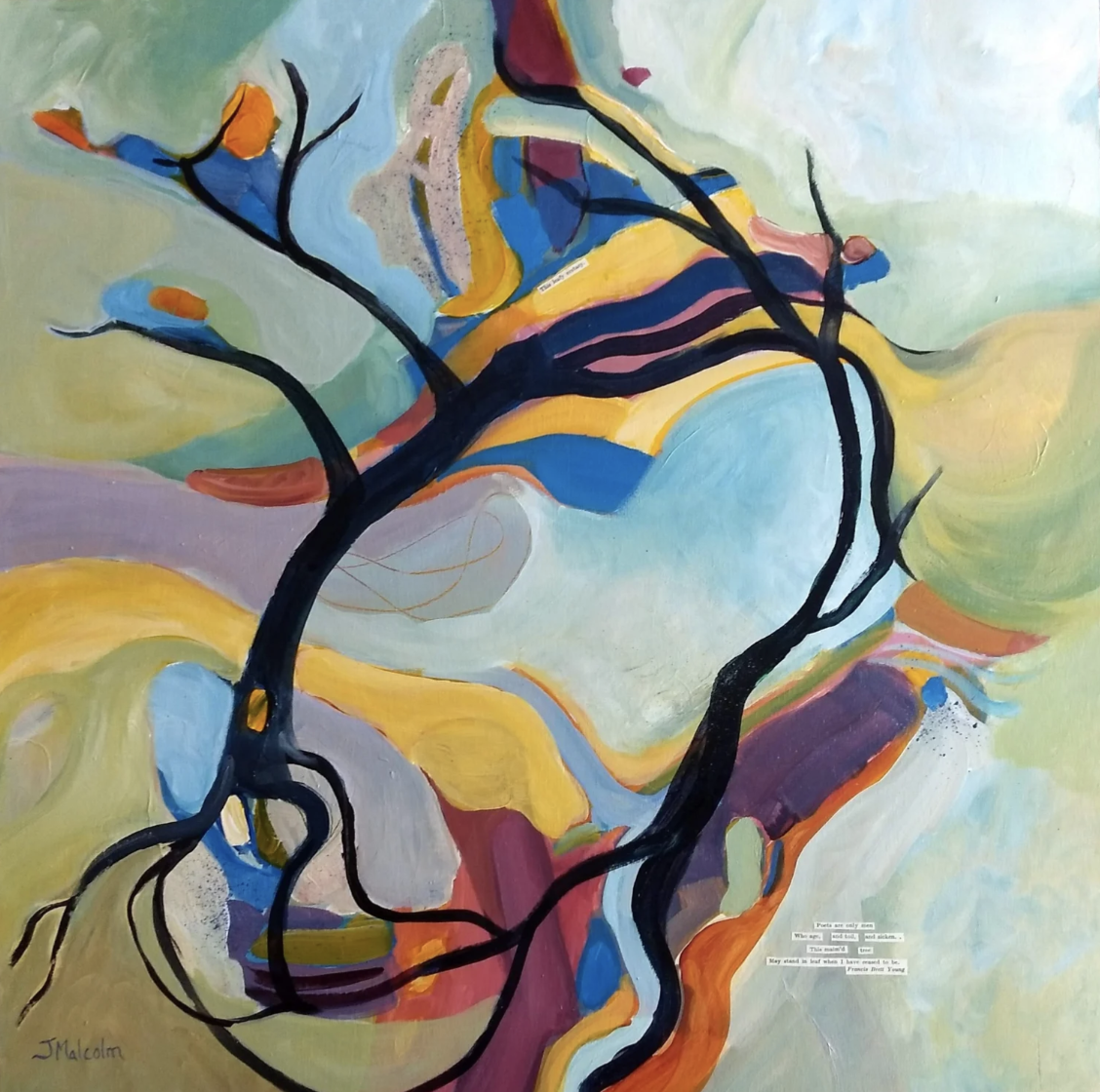 Joanna Malcolm - "Entangled" - 24 x 24" - Acrylic