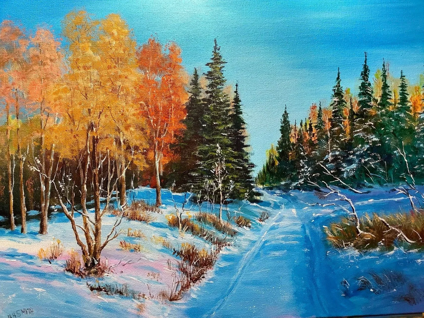 Hildy Smith. -"Snowy Trail" - 18 x 20