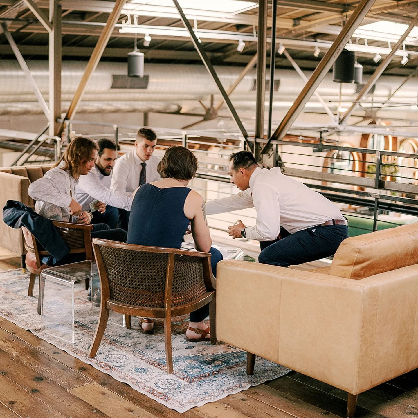 From buttoning up in the morning to winding down after dinner, this lounge saw it all. We love creating spaces that feel like you&mdash;relaxed, inviting, and full of style. From groom&rsquo;s lounge to late-night hangout&mdash;our seating is made to