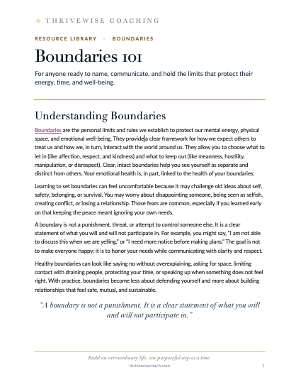 Boundaries 101