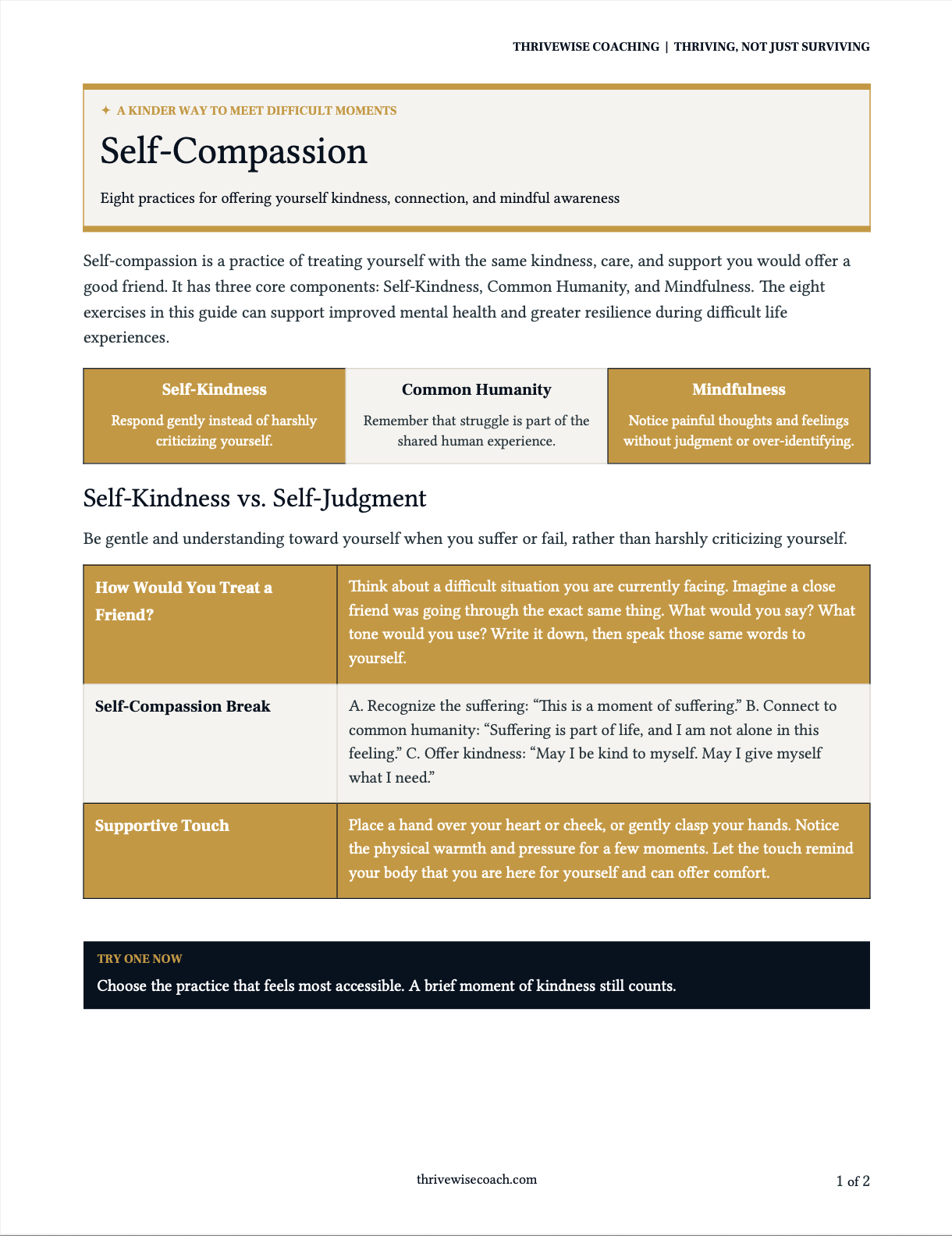 Self Compassion