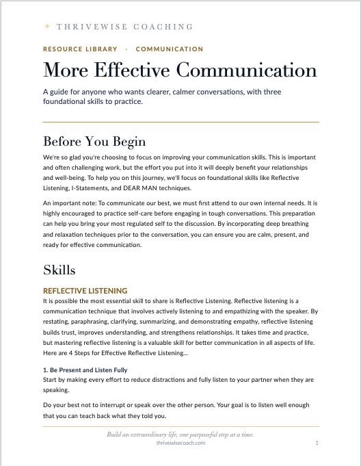 More Effective Communication