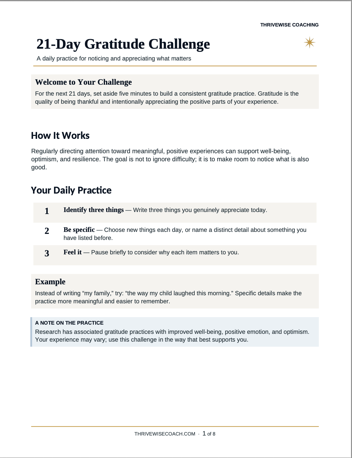 21 Day Gratitude Challenge