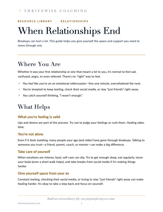 Tools for When Relationships End