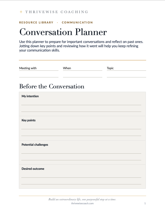 Conversation Planner