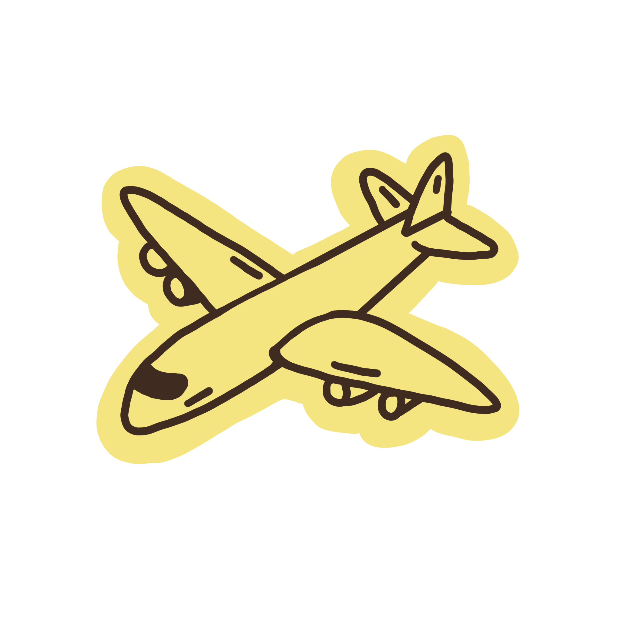 Illustration of a hand holding a yellow fox with a branch, drawn with simple lines and colors.