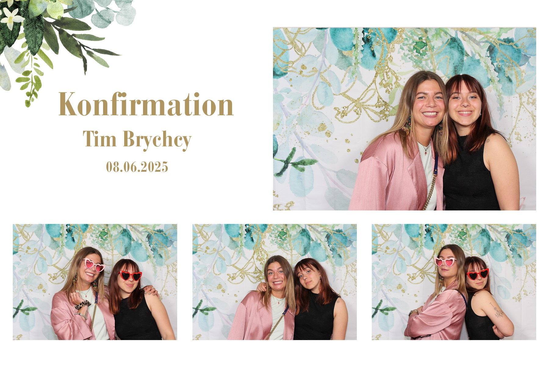 Lauries Kundinnen Mariana und Carmen halten an ihrem Hochzeitstag auf einer grünen Wiese Händchen.