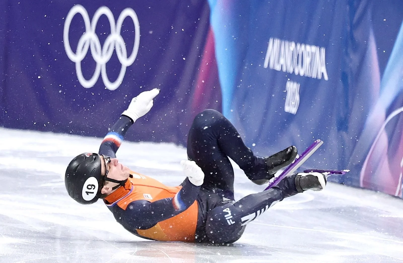 Teun Boer of the Netherlands falls (Copy)