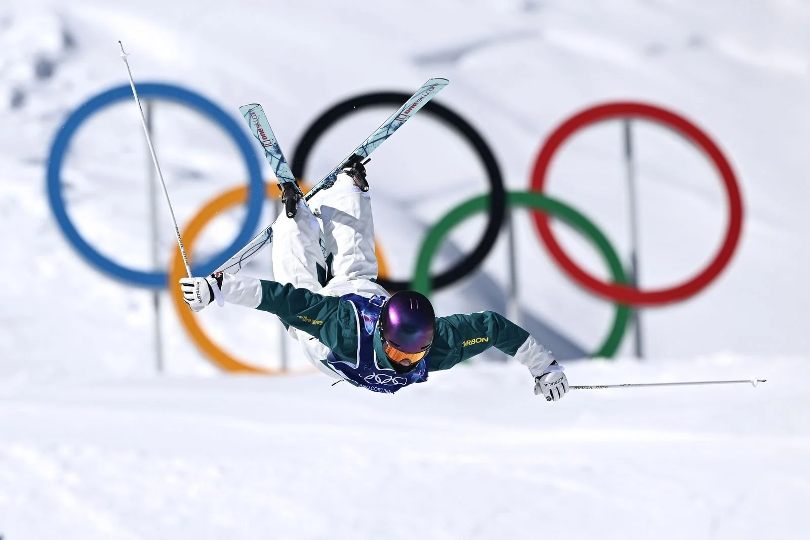 Matt Graham of Australia competes in the Men's Dual Moguls small final of the Freestyle Skiing (Copy)