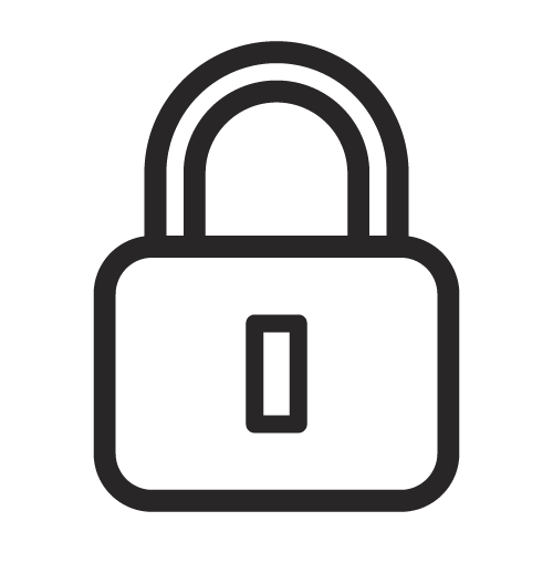 Symbol eines Schlosses, das auf eine Sperrung oder Sicherheit hinweist.