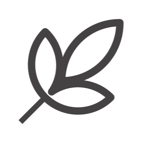 Symbol eines Blattes mit zwei Blättern und einem Ast