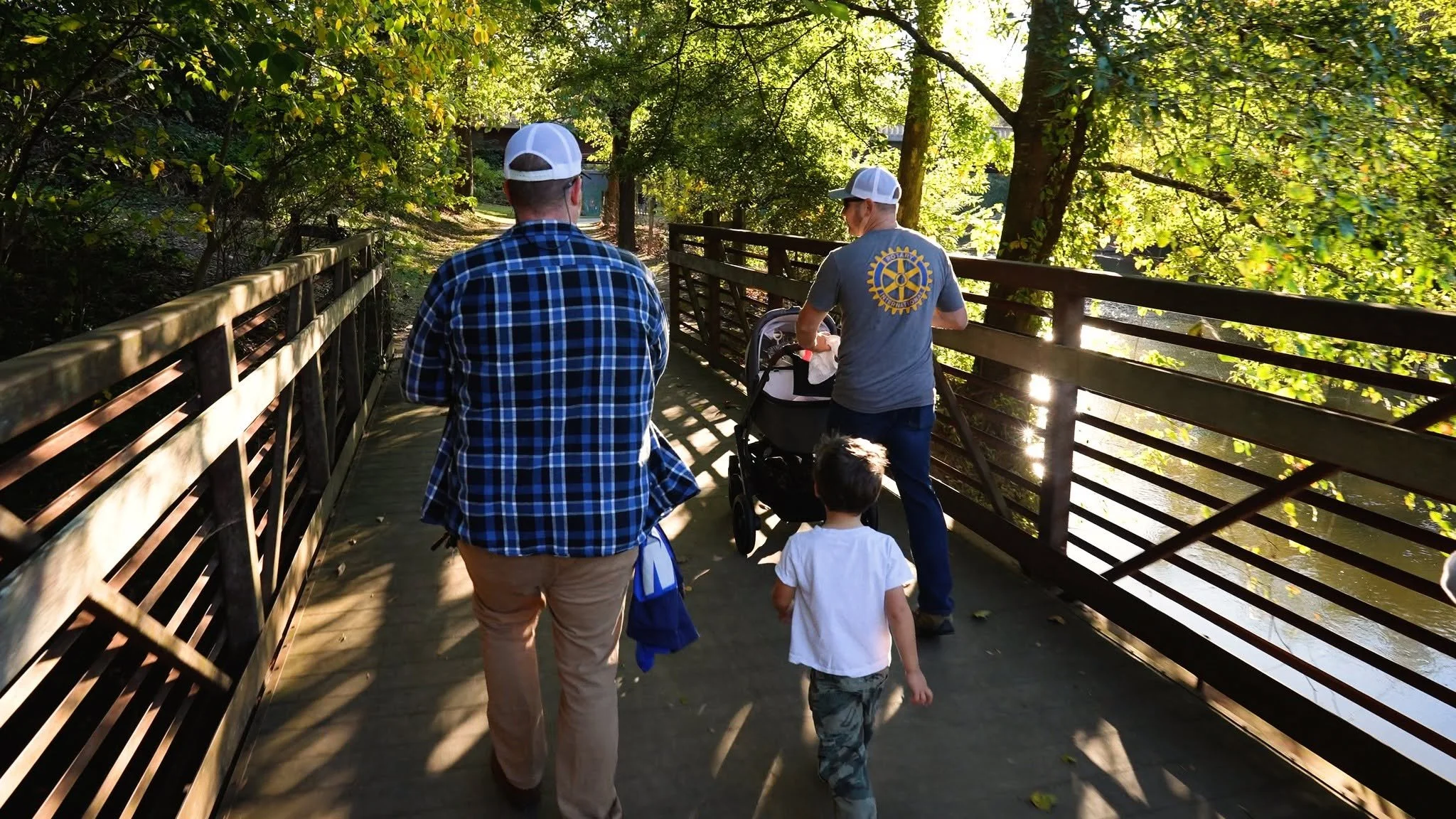 Hiking Challenge Participants on the Smithfield Greenway