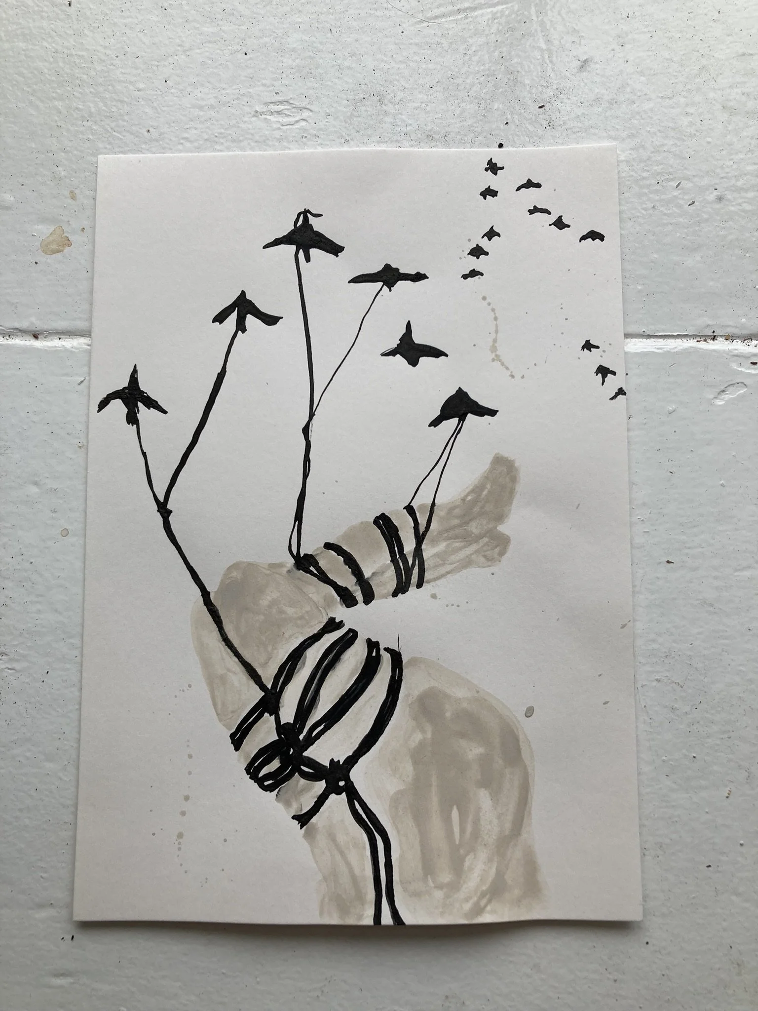 The Geese Take Me  - original artwork