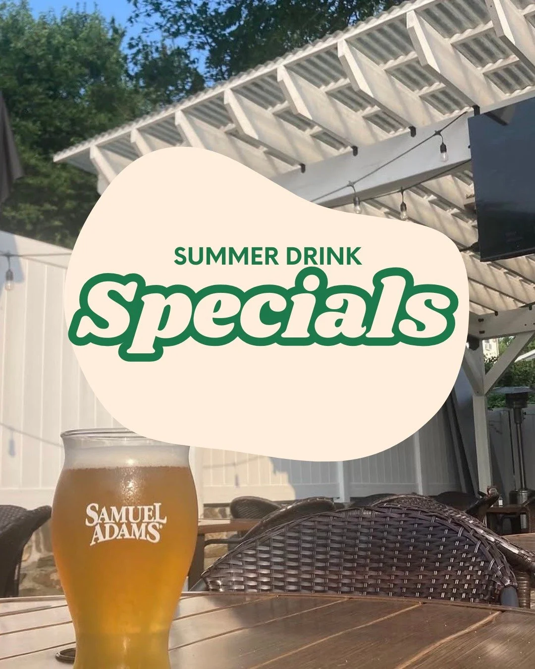 ☀️ SUMMER DRINK SPECIALS HAVE ARRIVED ☀️

From the refreshing Spaghett and bubbly Blueberry Fizz to the crowd-favorite Watermelon Ros&eacute; Spritz, there's a drink with your name on it this season.

Call your friends, grab a table on the patio, and
