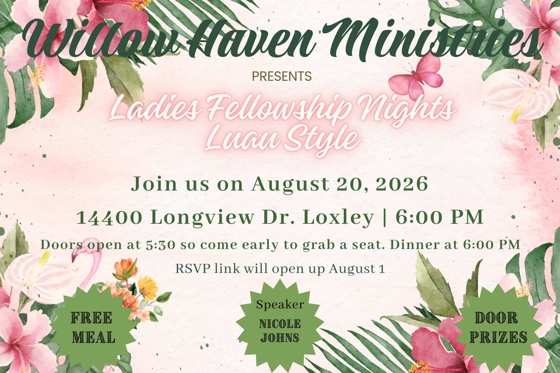 August Ladies Fellowship Night