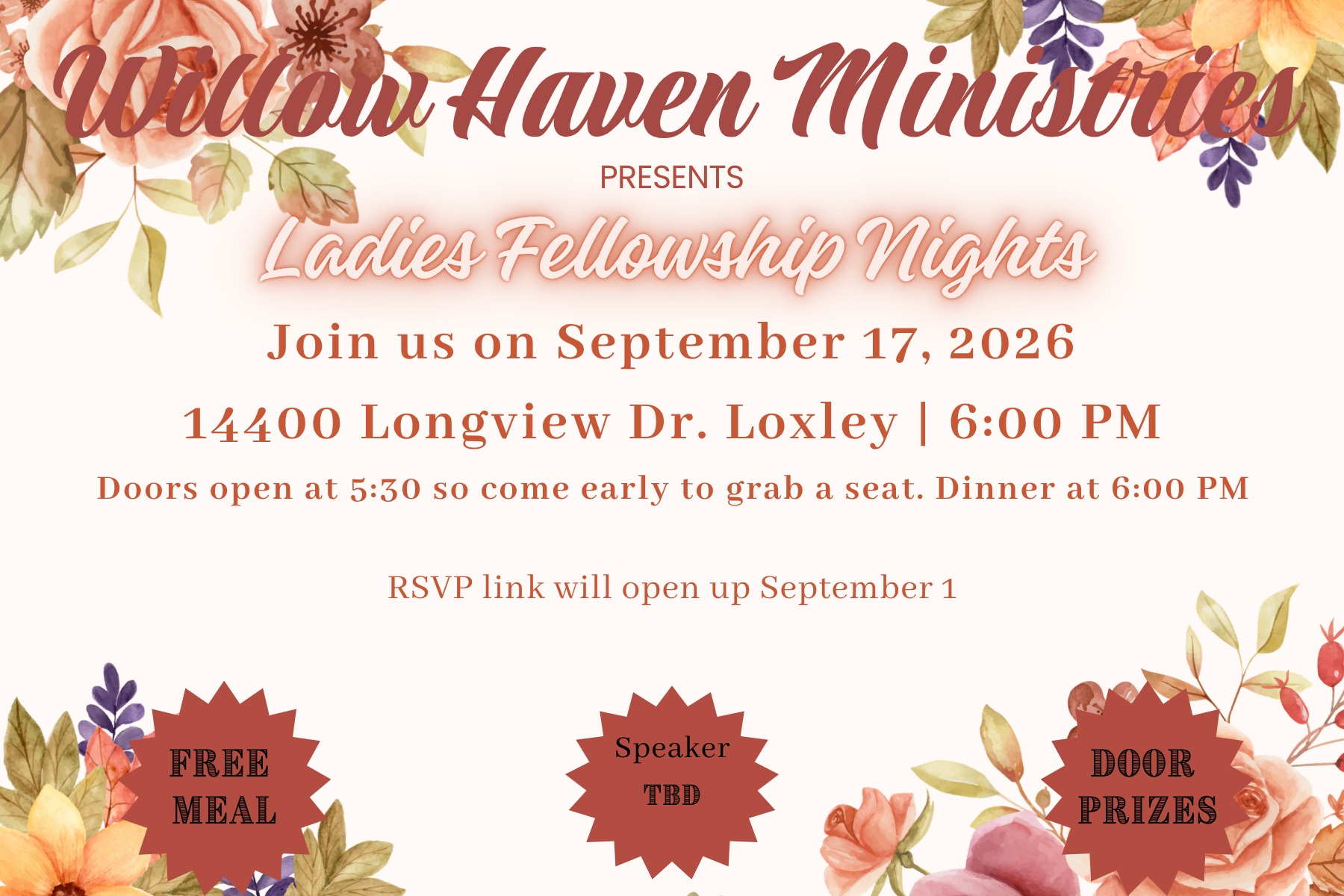 September Ladies Fellowship Night