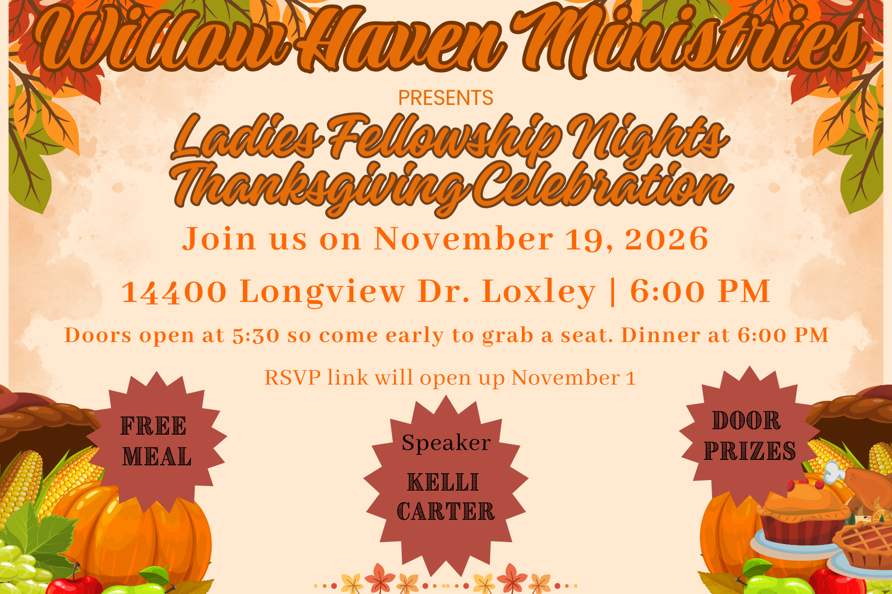 November Ladies Fellowship Nights