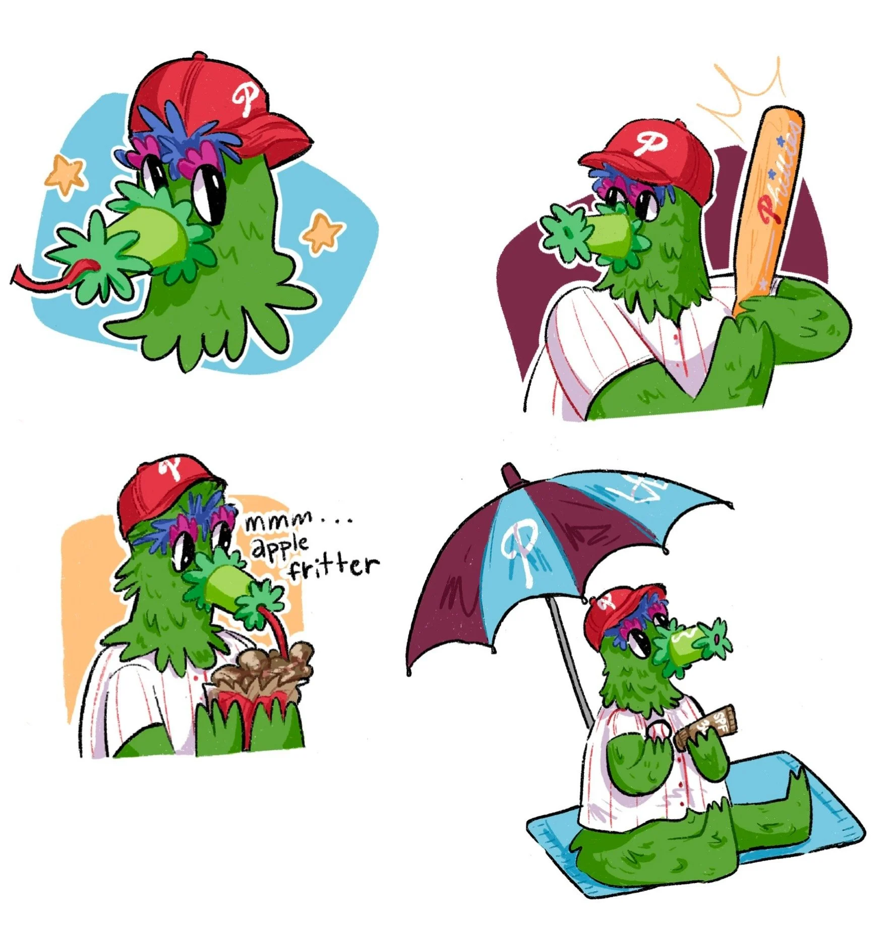 Phanatic Sticker Sheet, 2025, Procreate & iPad