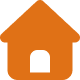 Icon of a house with a pitched roof and a front door