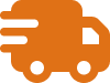 Orange delivery truck icon