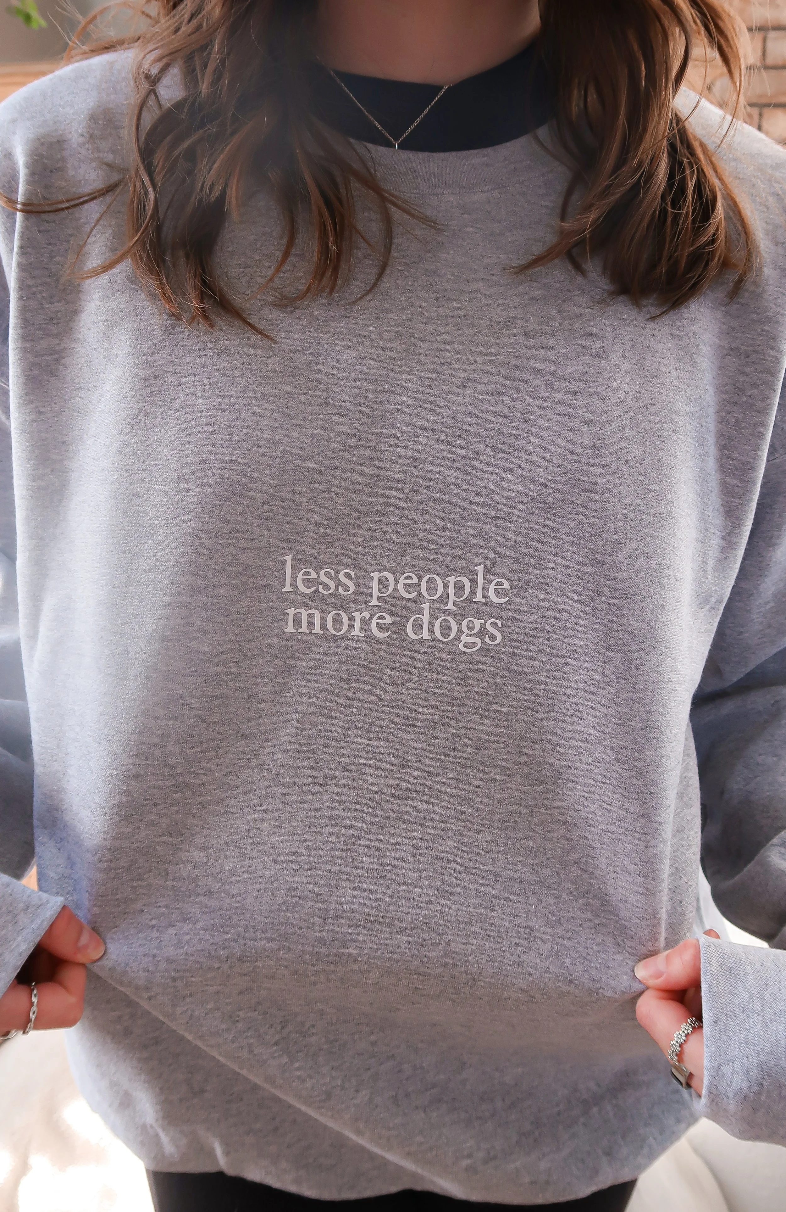 Less People More Dogs Crewneck Sweatshirt