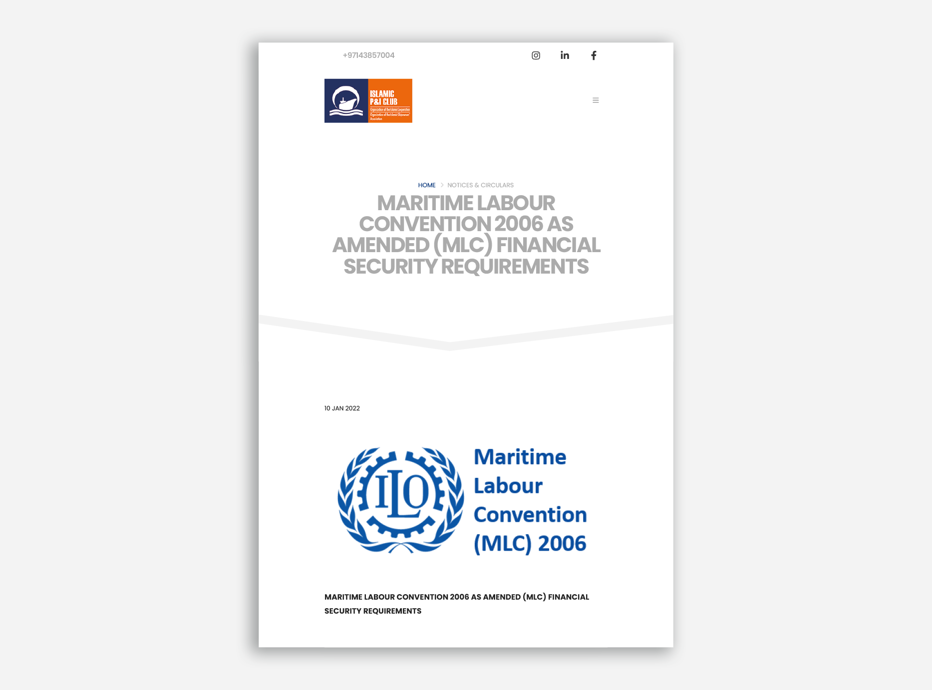 SRI Launches Global Study Into the Effectiveness of the Implementation and Enforcement of the Maritime Labour Convention