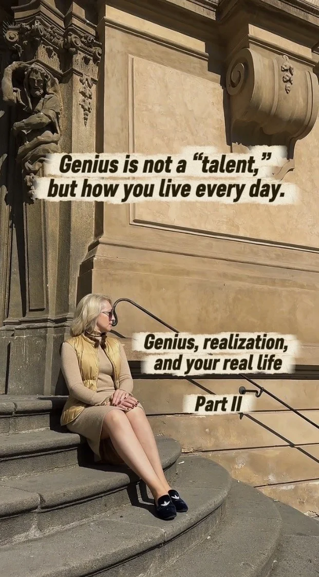 Genius is not a “talent,” but how you live every day.

Genius, realization, and your real life

Part II