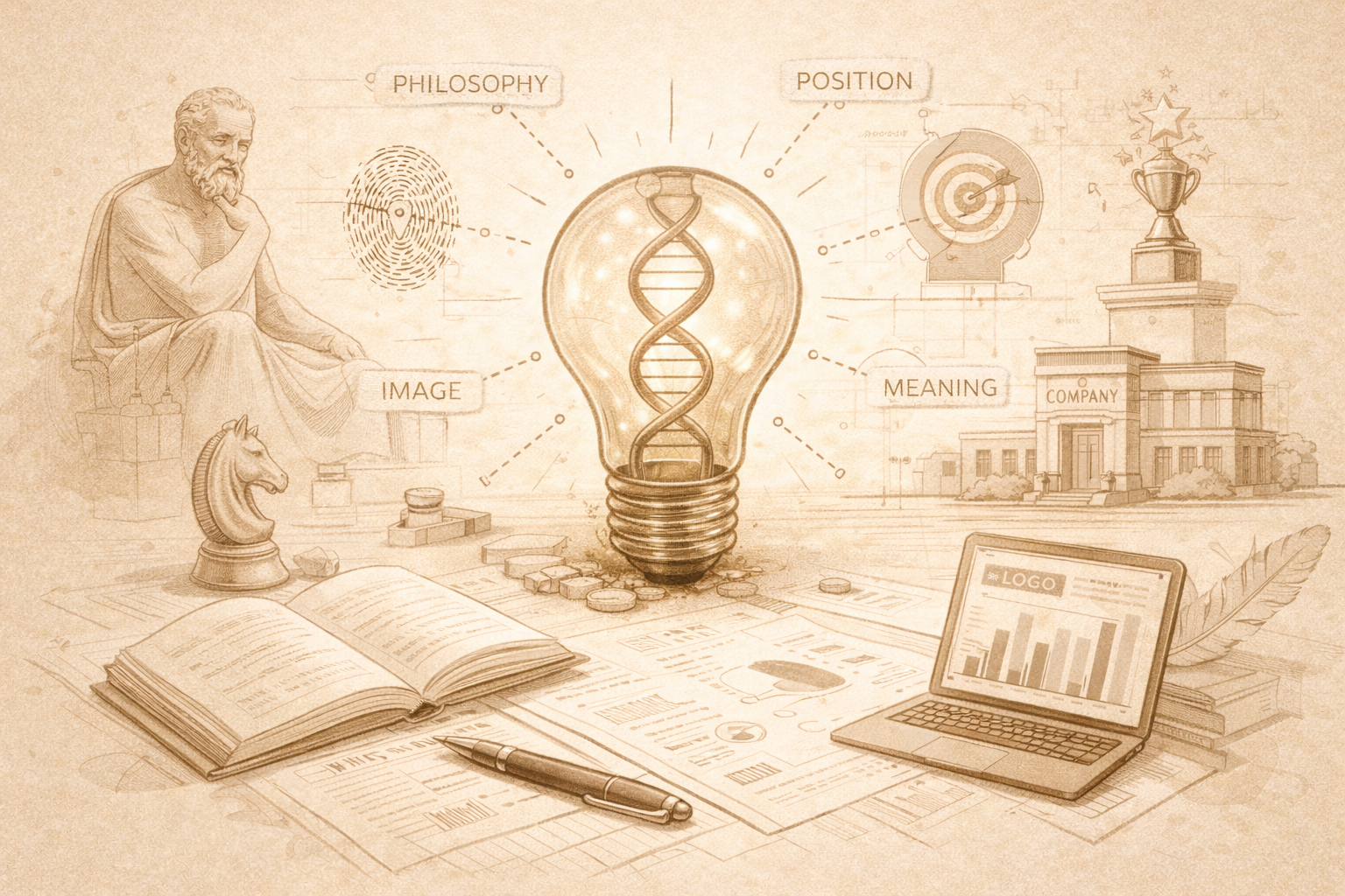 Company DNA: Intellectual Architecture of the Brand — Philosophy, Position, Image, Meaning