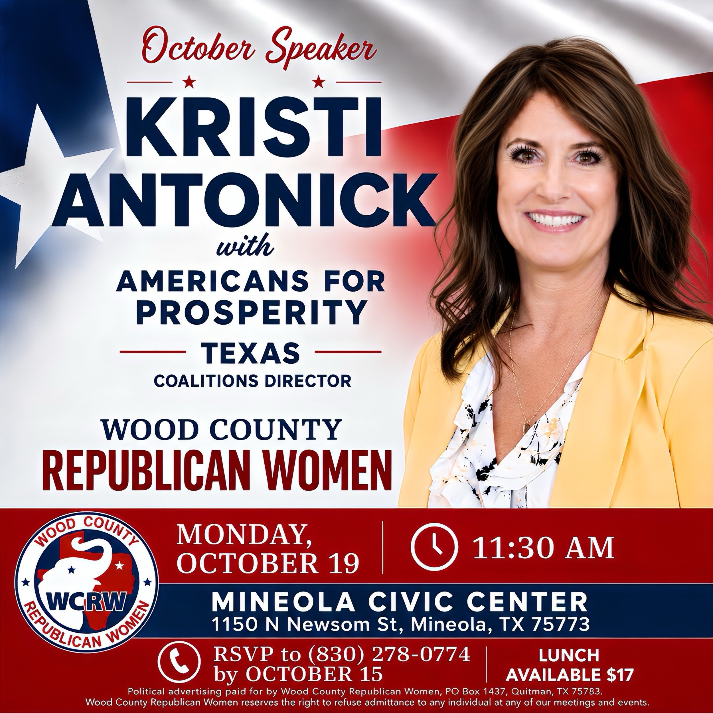 Kristi Antonick with Americans for Prosperity