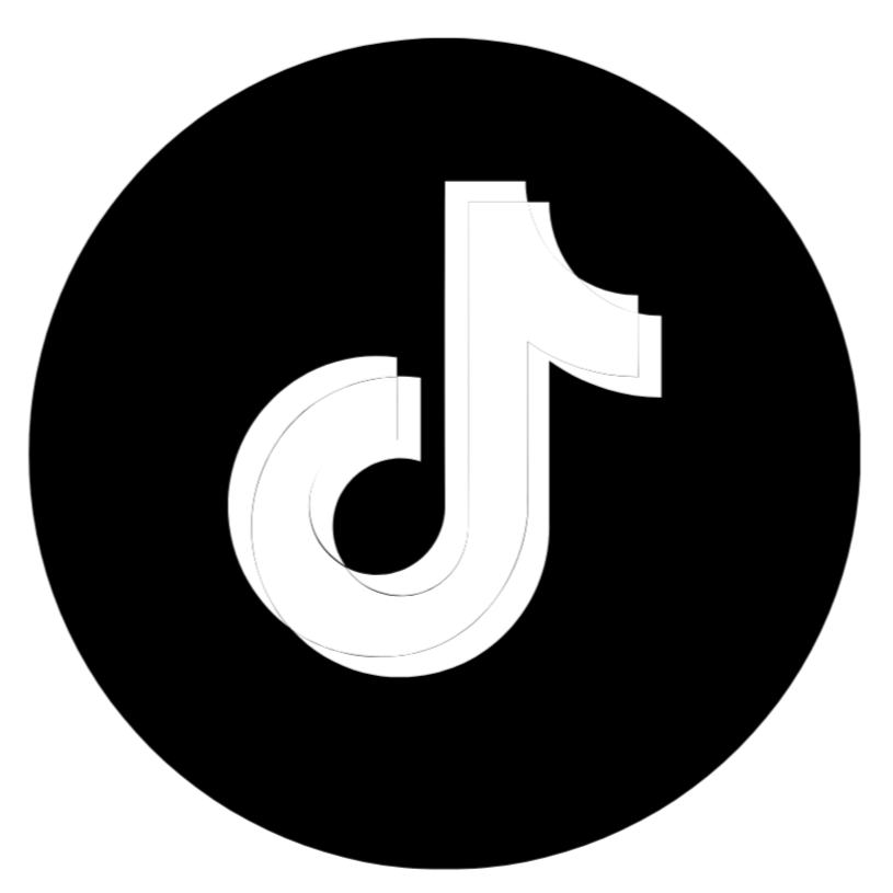 A black and white TikTok icon