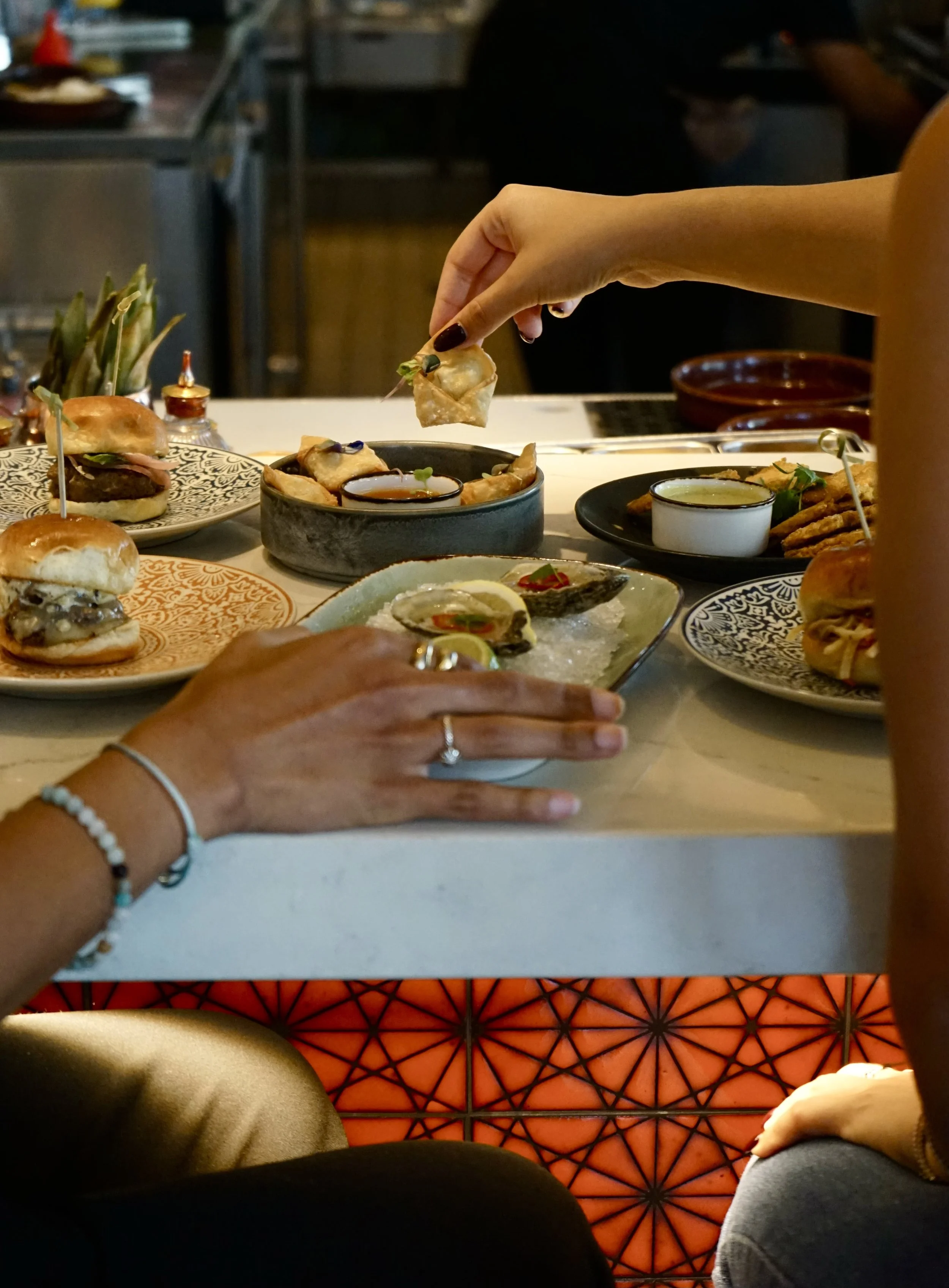 Tapas style dishes at the bar in Lake Nona