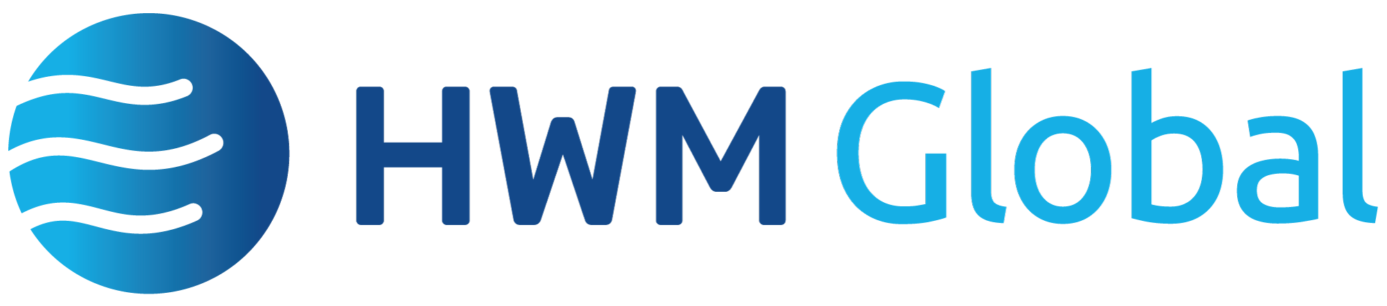 HWM Global logo with a blue globe and black text.