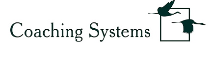 Logo for Coaching Systems with a stylized silhouette of a person and a briefcase.