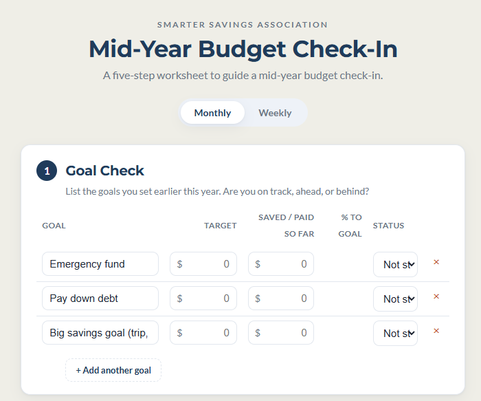 Mid-year Budget      Check-In
