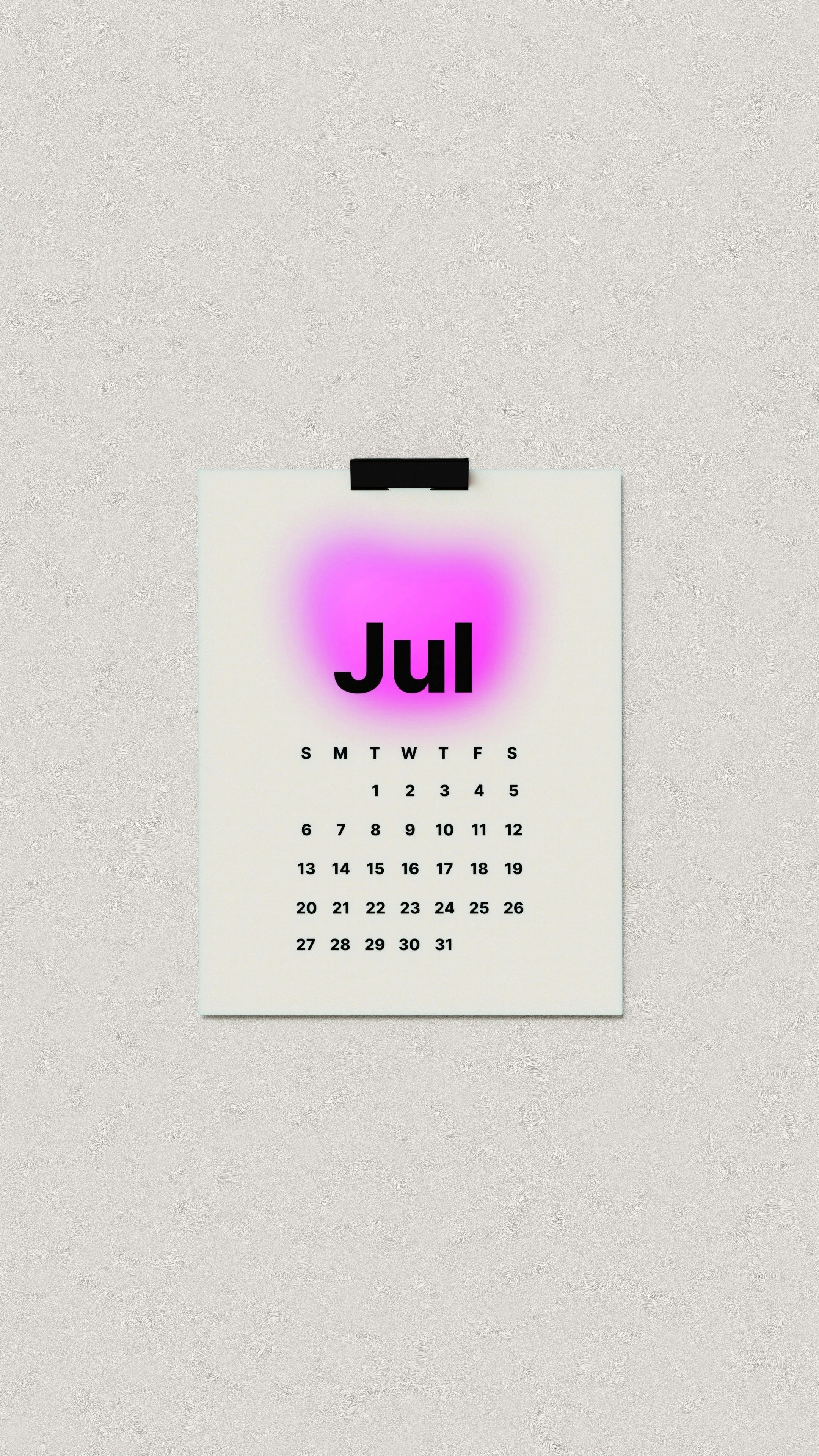 graphic calendars showing july august and september