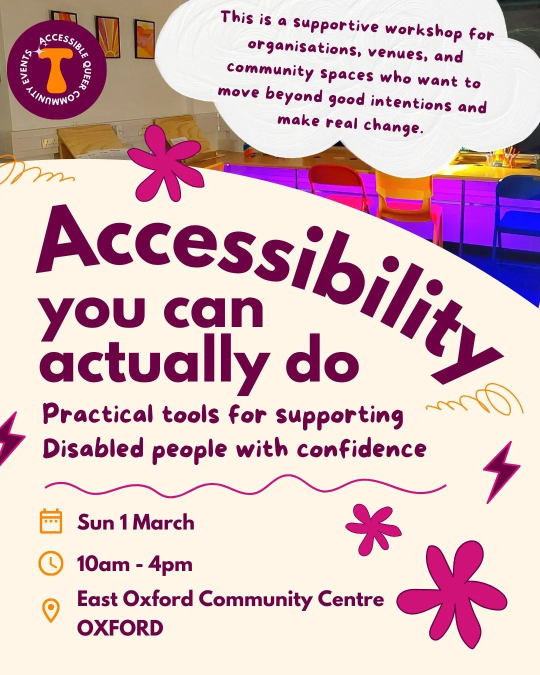 You don&rsquo;t have to be perfect to be accessible.

Accessibility You Can Actually Do is a practical accessibility workshop for people who care, want to do better, and need clear next steps.

Tickets via link in bio!

📅 Sun 1 March 10am - 4pm

🎟 