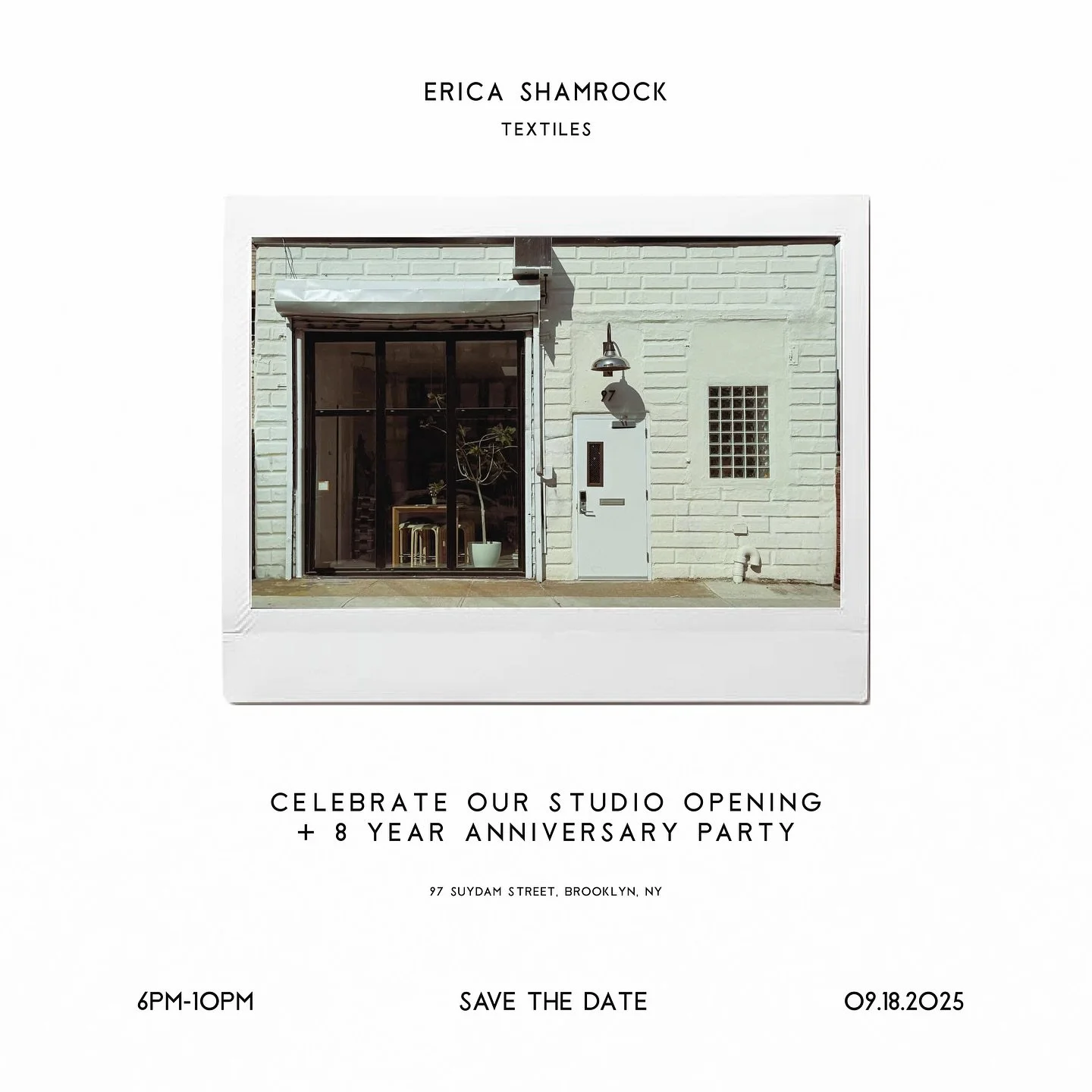 We&rsquo;re having a studio opening party and celebrating 8 years of EST 🎉🥳🍾 there will be food, drinks and great company! come by and celebrate! rsvp using the link in our bio