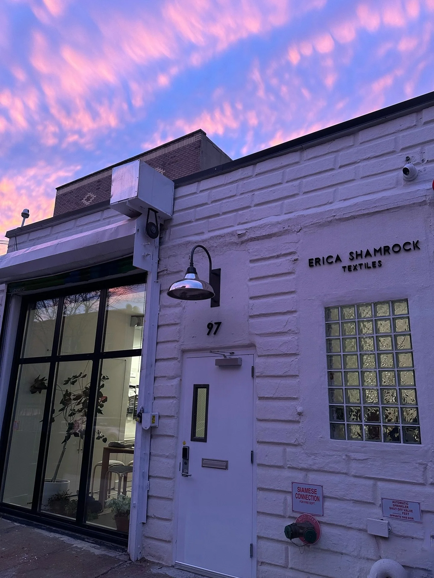 dreamiest sunset over the studio tonight 🌙💭