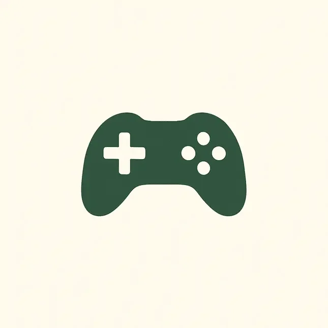 Video game controller icon representing gaming and digital play.