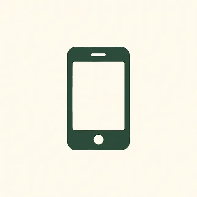Simple smartphone icon representing intentional or reduced screen use.