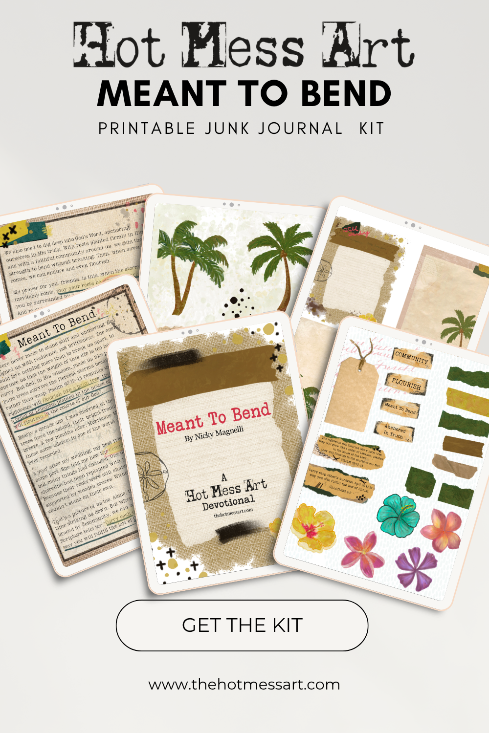 Meant To Bend — Printable Junk Journal Kit