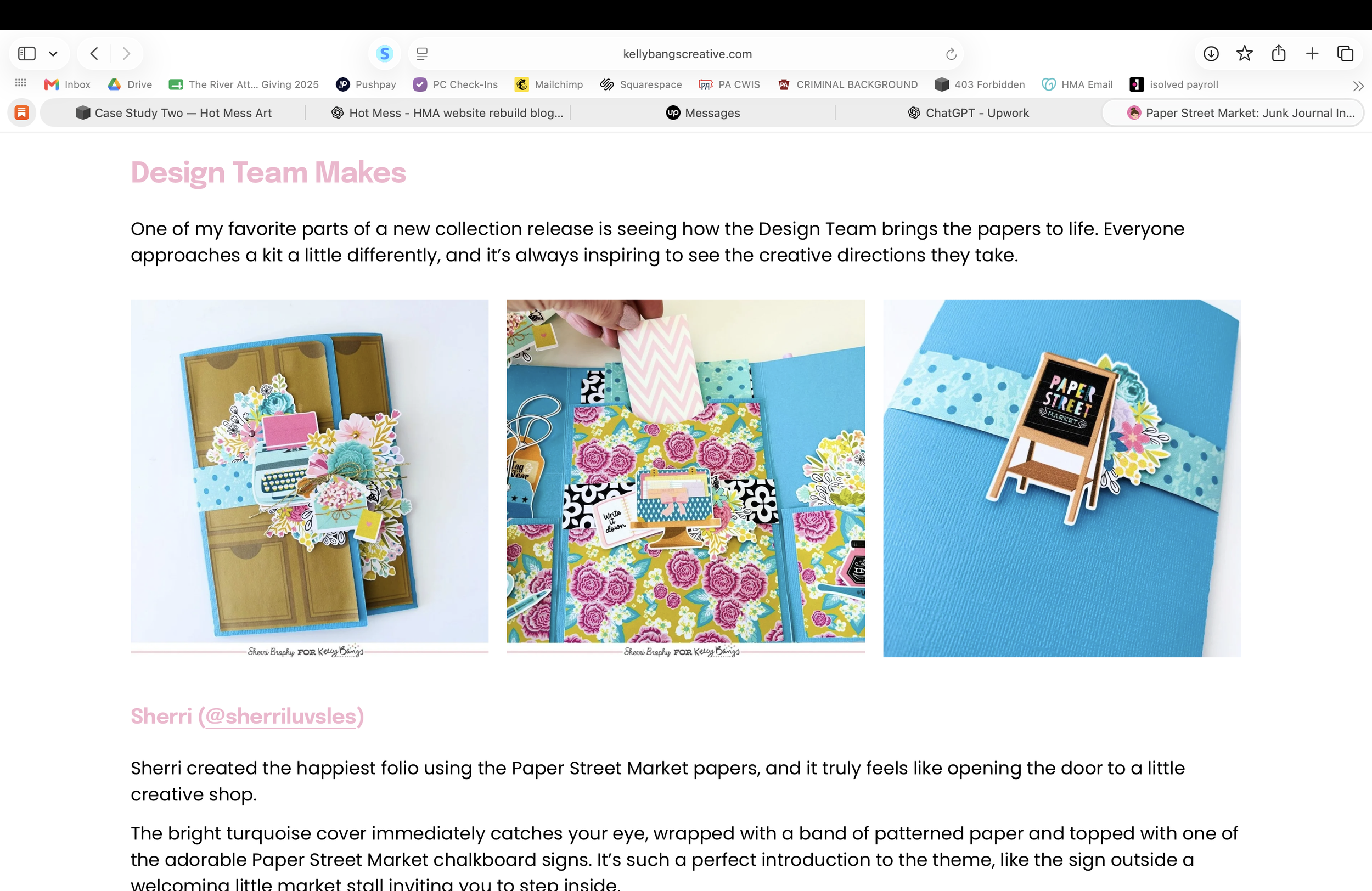 Kelly Bangs Creative design team makes featured on the blog