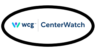 Logos of WCG clinical and CenterWatch, organizations focused on clinical trial oversight, ethics, and research transparency