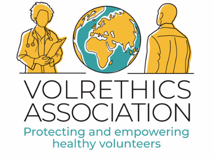 VOLRETHICS Association logo representing the protection, advocacy, and empowerment of healthy volunteers participating in clinical research worldwide.